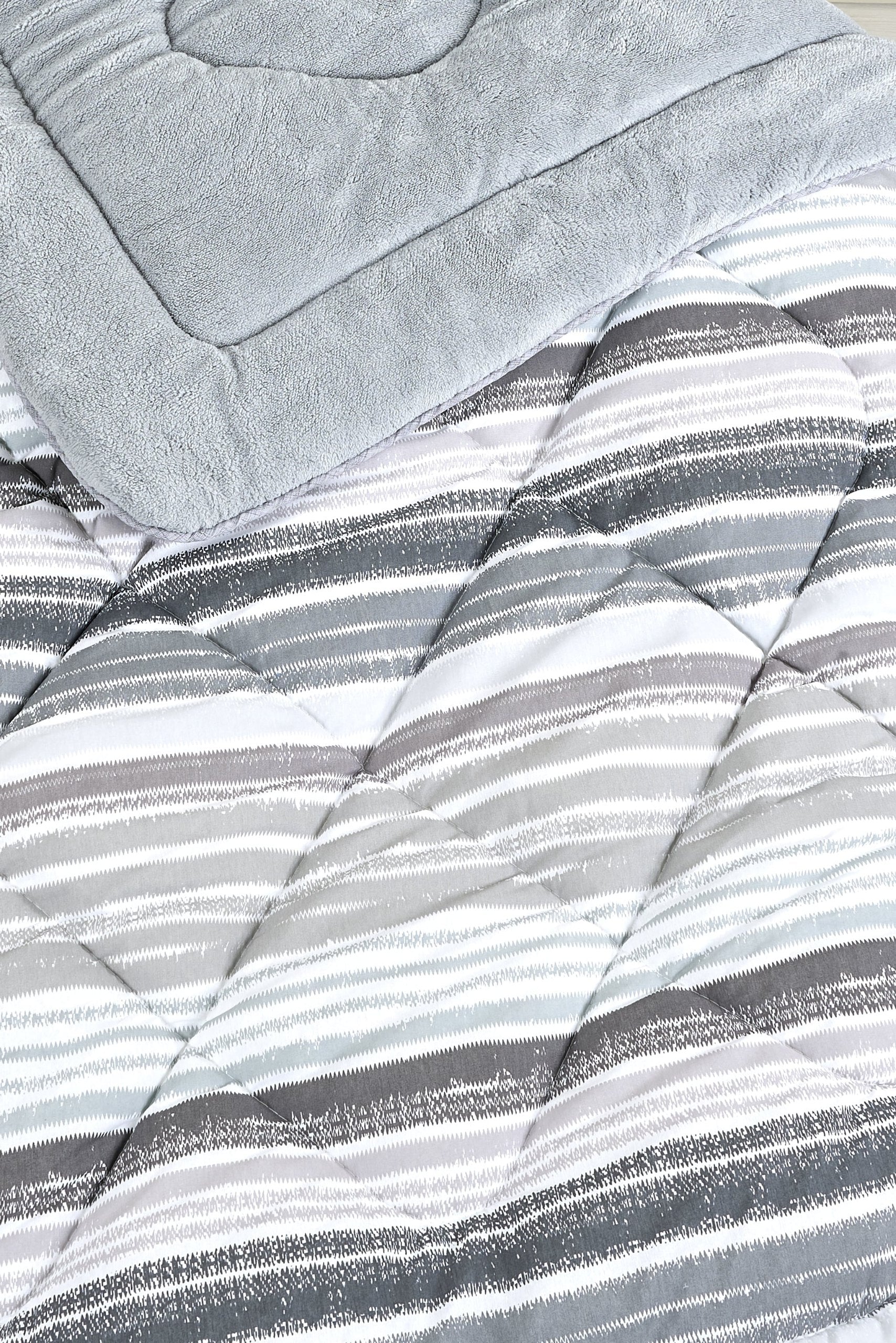 Tek Kişilik Welsoft Yorgan Seti - TASEL GRİ