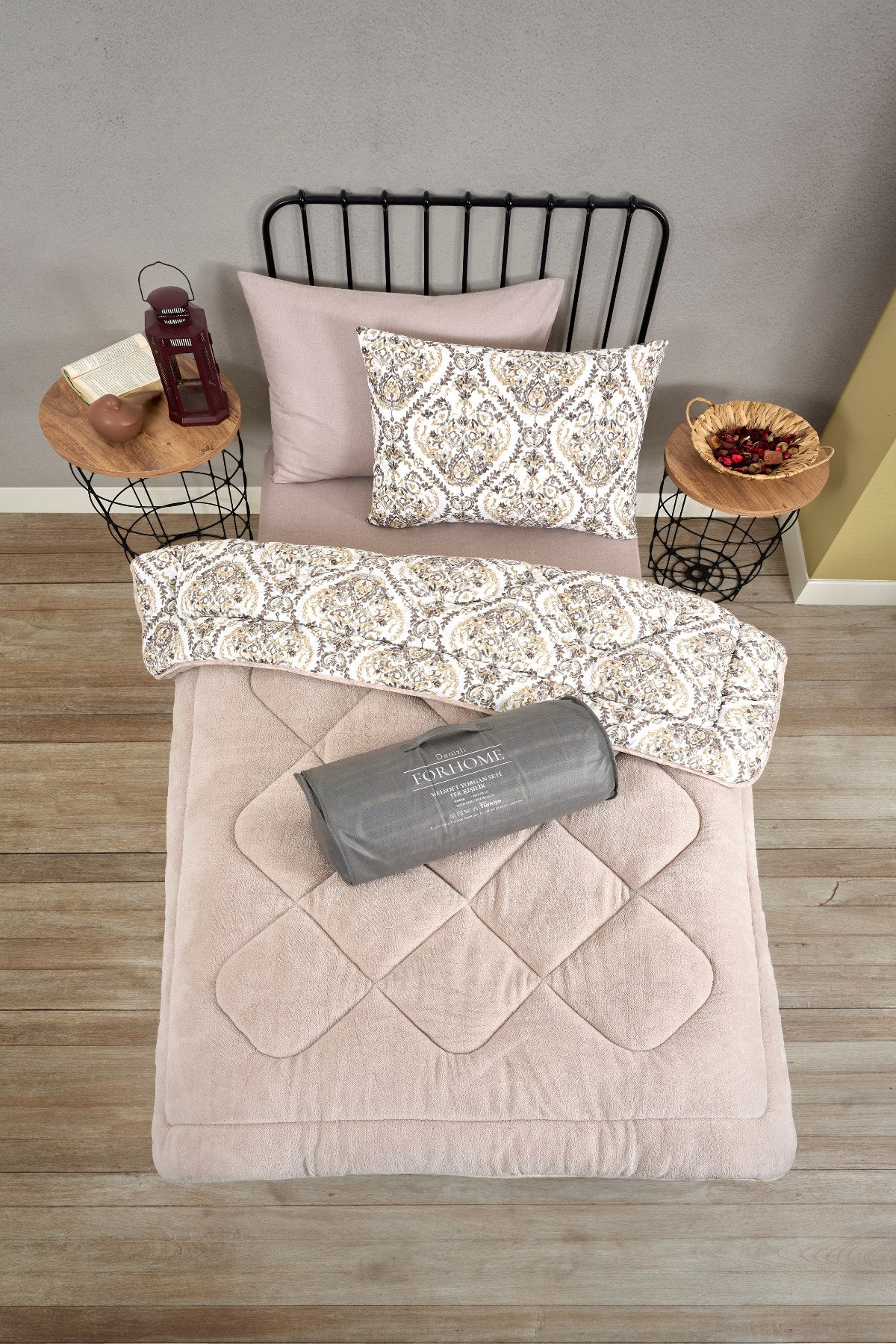 Tek Kişilik Welsoft Yorgan Seti - AKSU BEJ