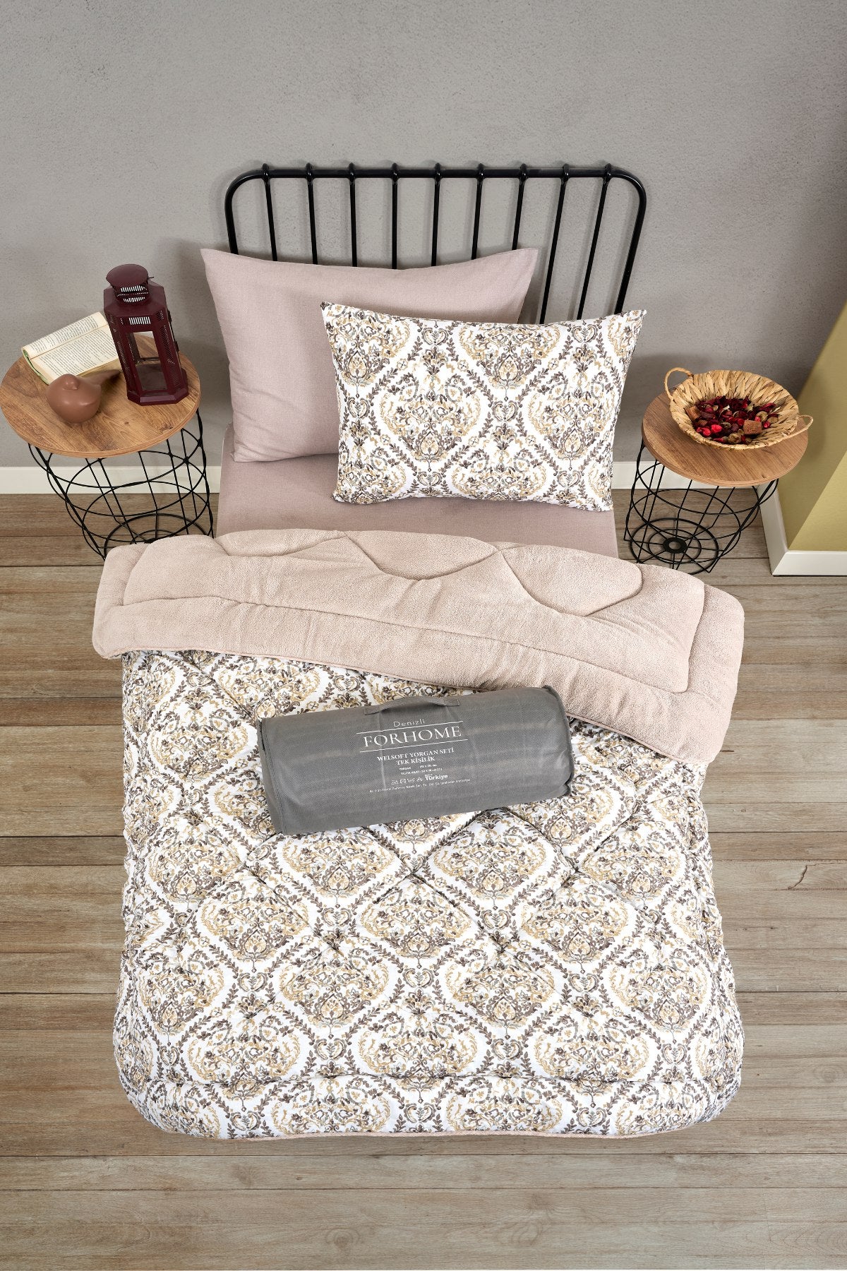 Tek Kişilik Welsoft Yorgan Seti - AKSU BEJ