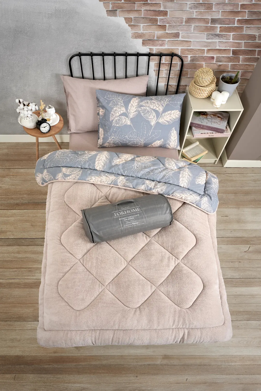 Tek Kişilik Welsoft Yorgan Seti -  ARİNA BEJ