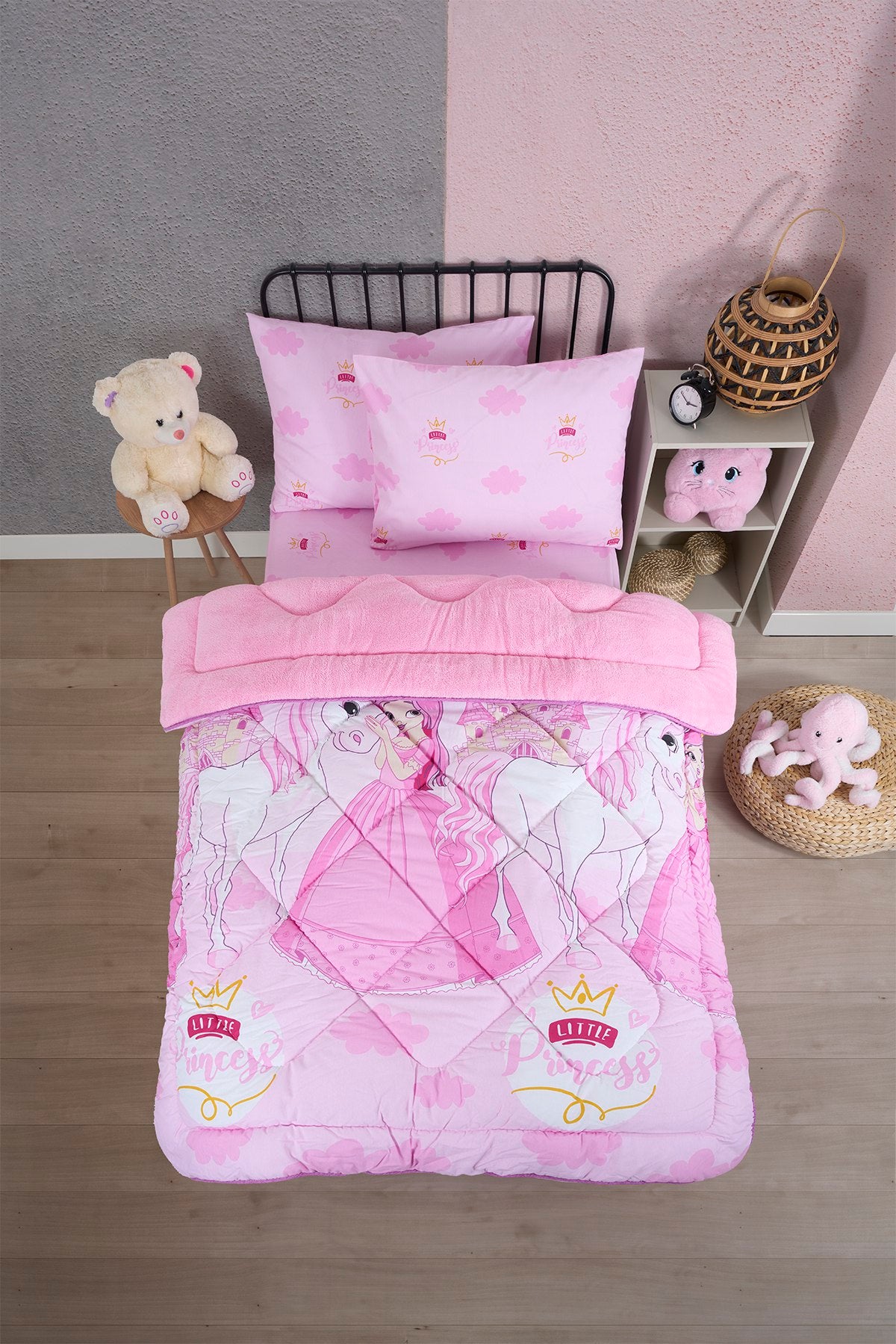 Tek Kişilik Welsoft Yorgan Seti - PEMBE PRENSES