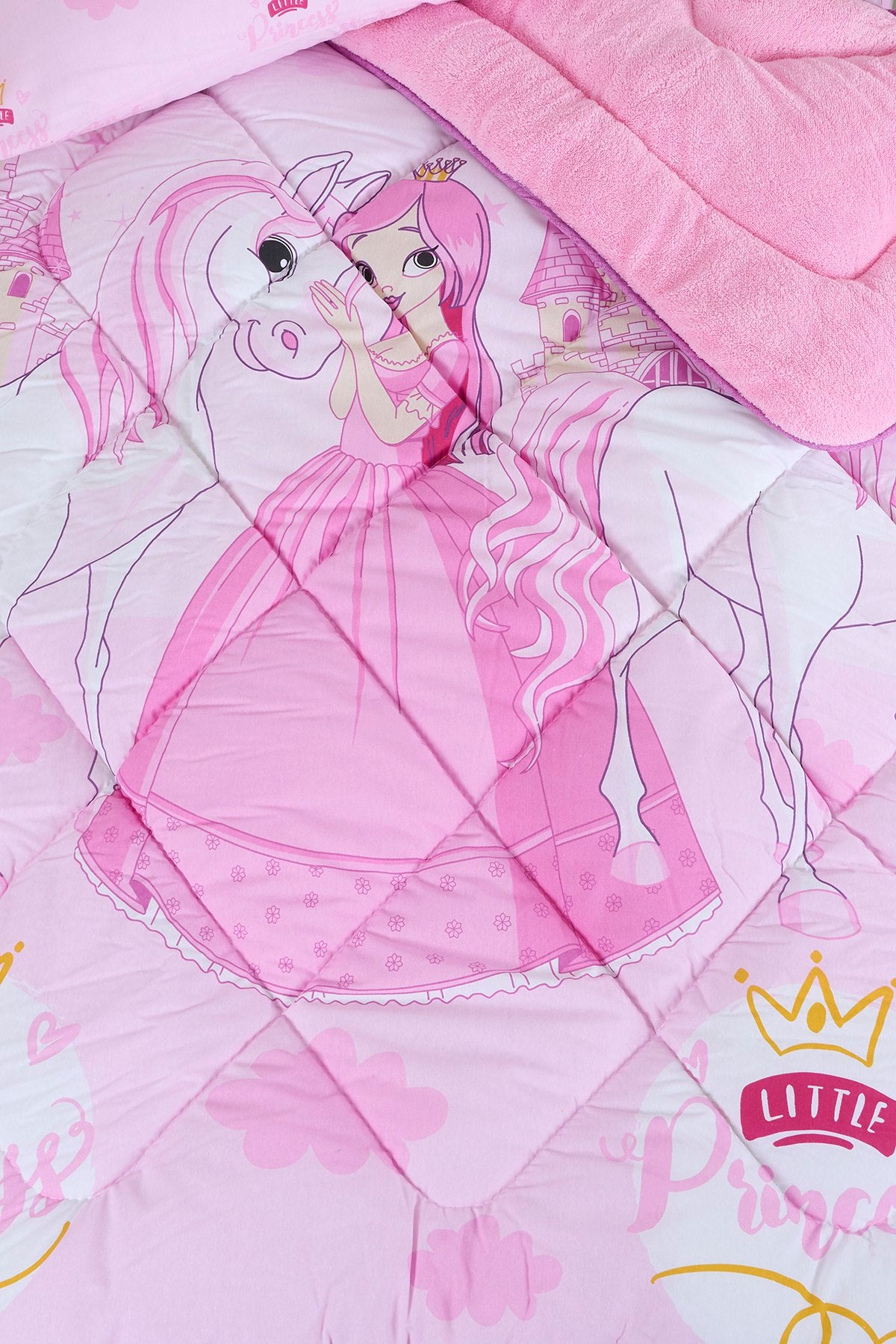 Tek Kişilik Welsoft Yorgan Seti - PEMBE PRENSES