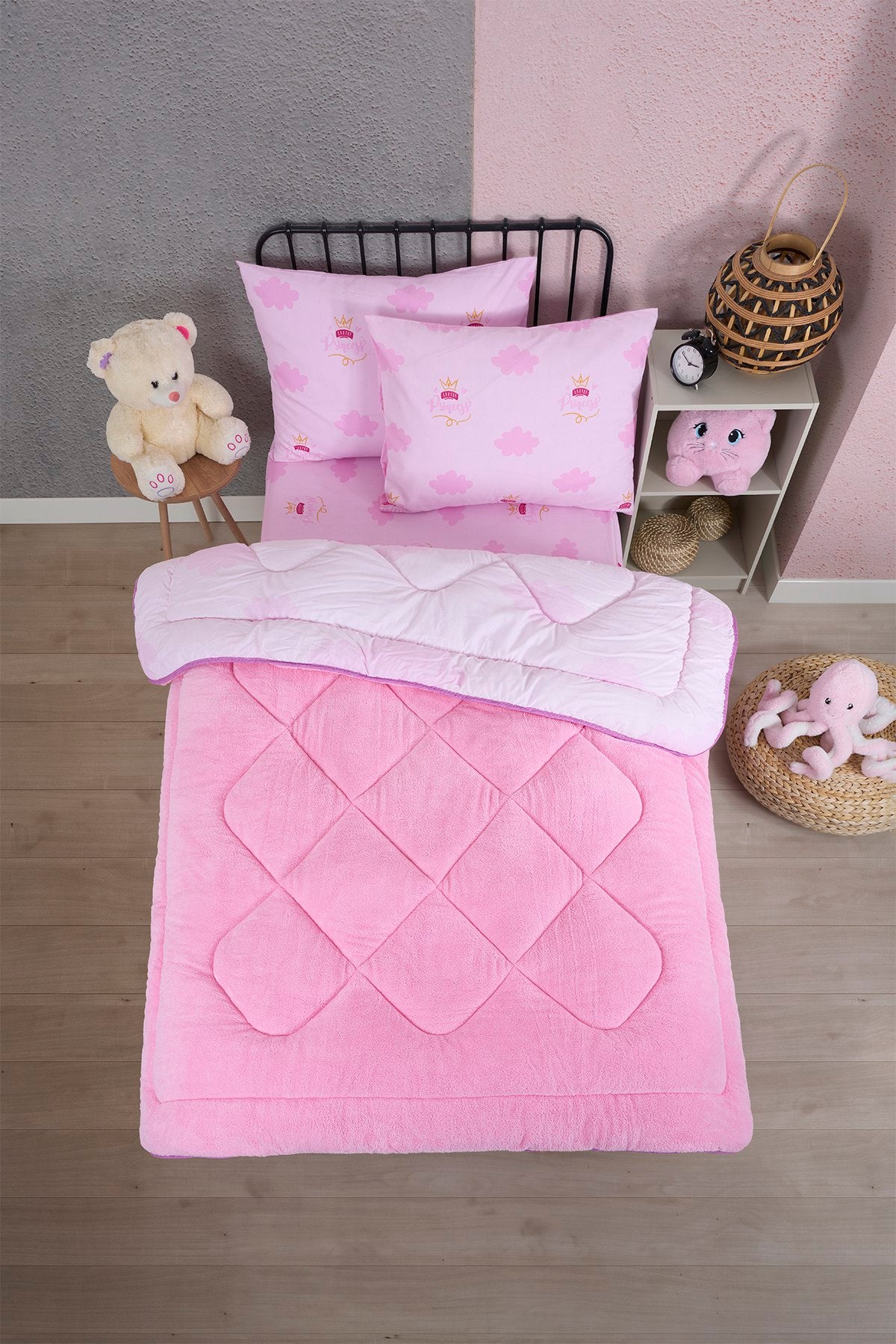 Tek Kişilik Welsoft Yorgan Seti - PEMBE PRENSES