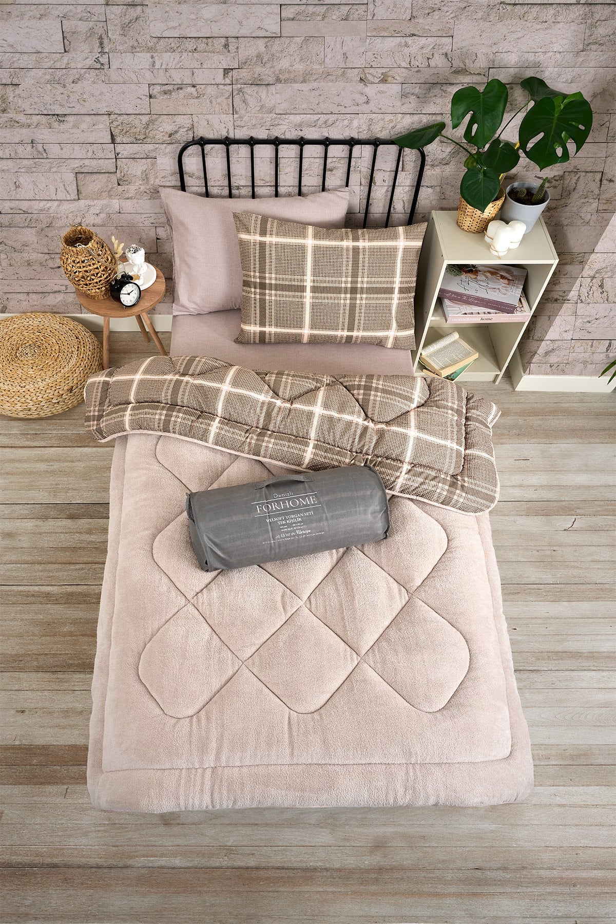 Tek Kişilik Welsoft Yorgan Seti - SAFİR BEJ