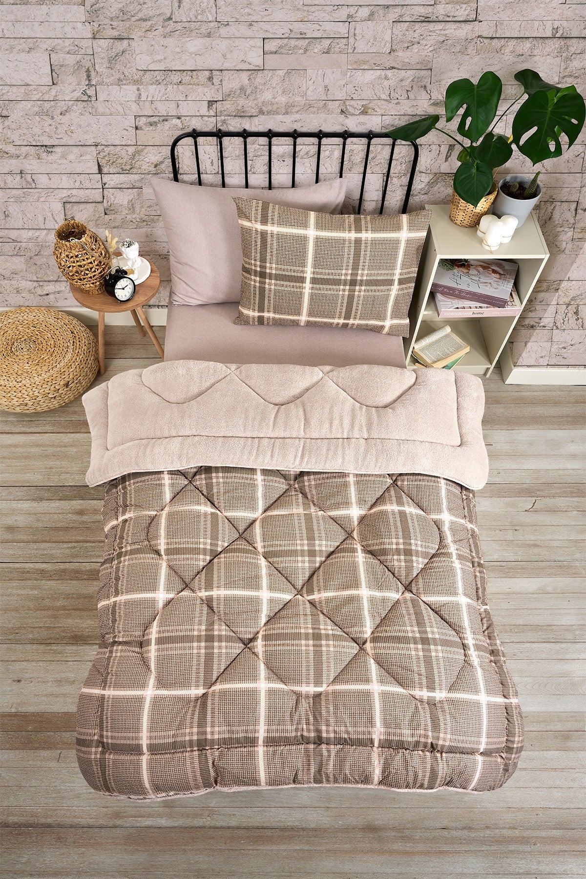 Tek Kişilik Welsoft Yorgan Seti - SAFİR BEJ