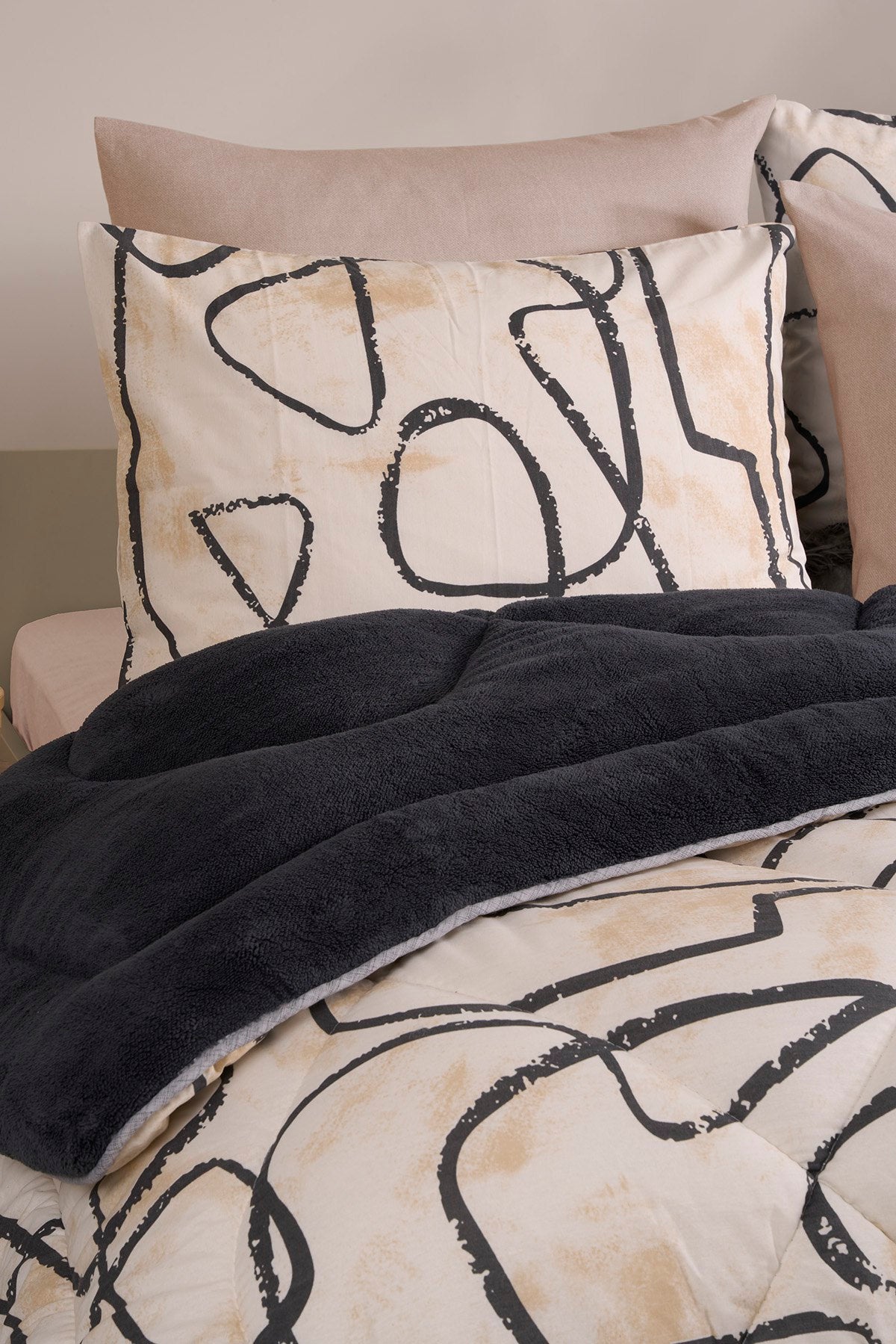 Çift Kişilik Welsoft Yorgan Seti - EFEKT ANTRASİT