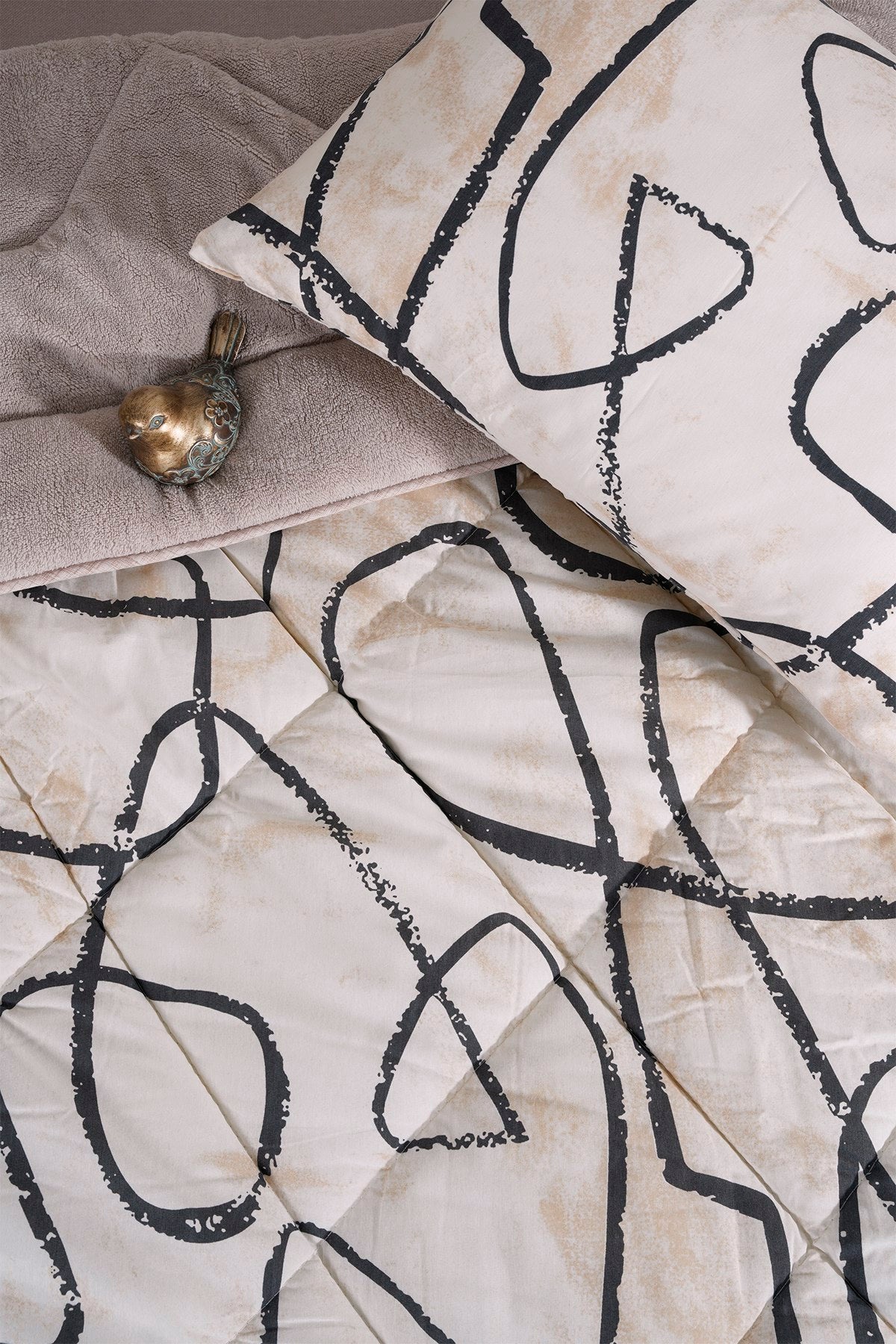 Tek Kişilik Welsoft Yorgan Seti - EFEKT BEJ