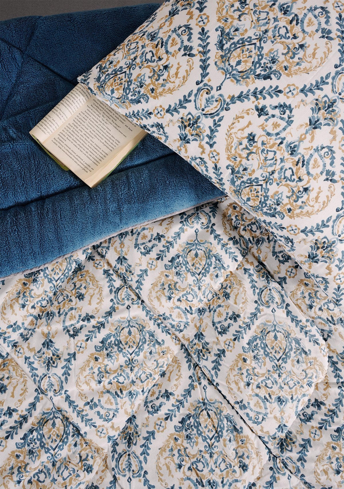 Tek Kişilik Welsoft Yorgan Seti - AKSU İNDİGO