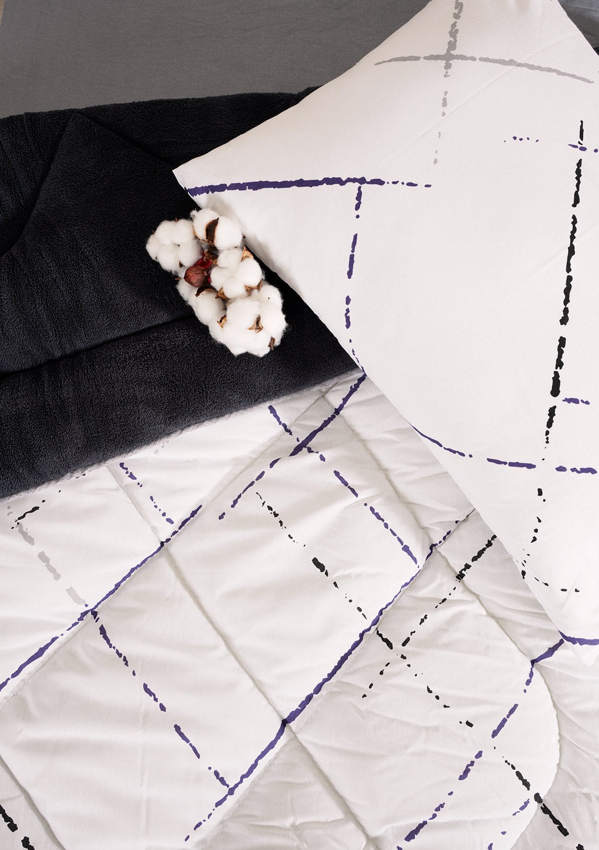 Tek Kişilik Welsoft Yorgan Seti - YANSIMA ANTRASİT