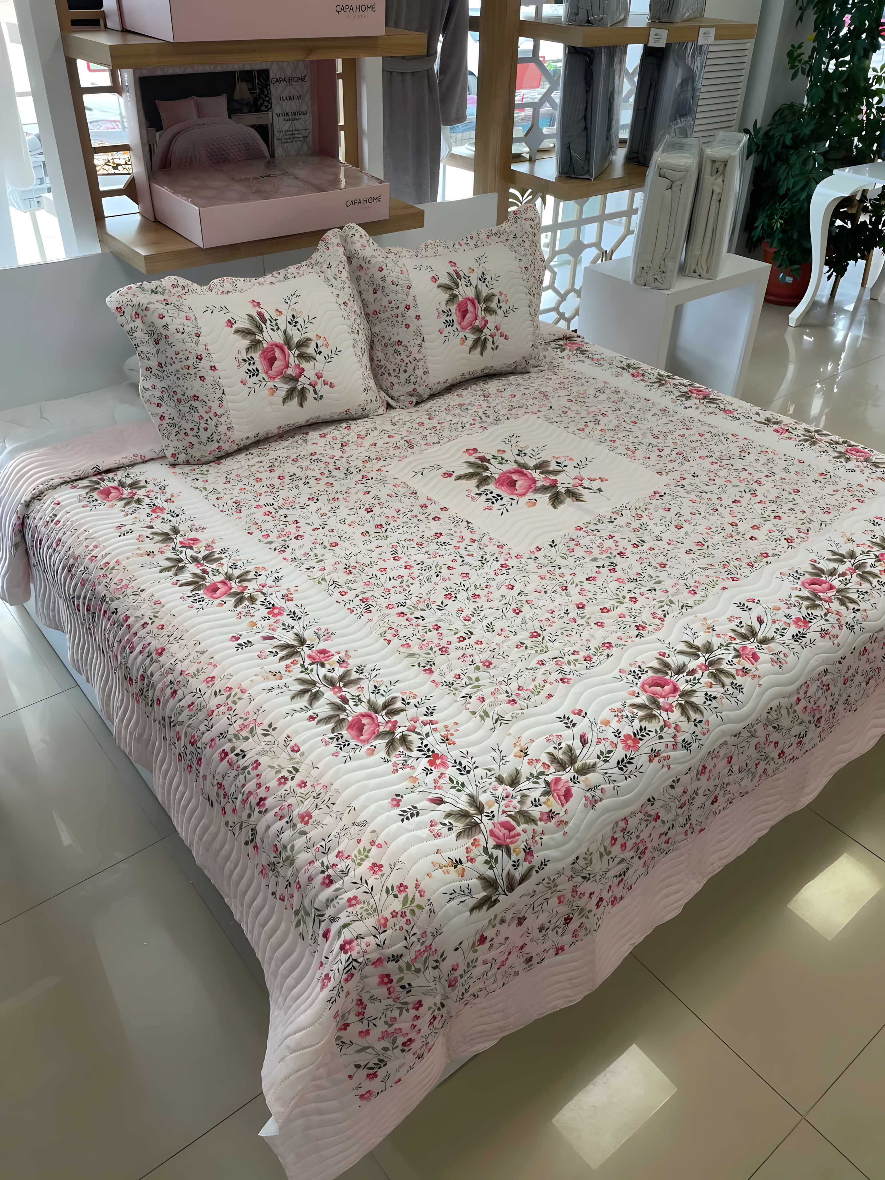 Çift Kişilik Battal Boy Yatak Örtüsü Takımı - MİA