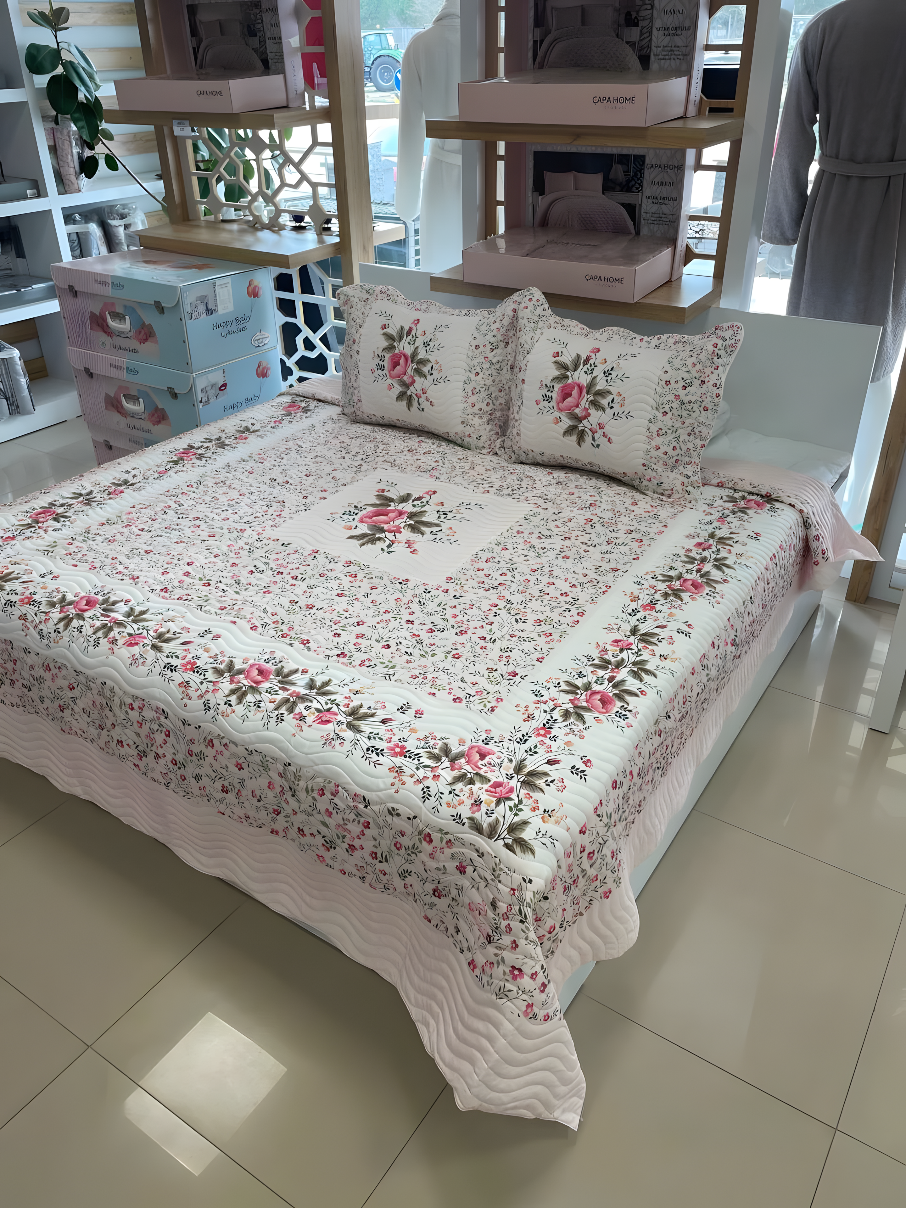 Çift Kişilik Battal Boy Yatak Örtüsü Takımı - MİA