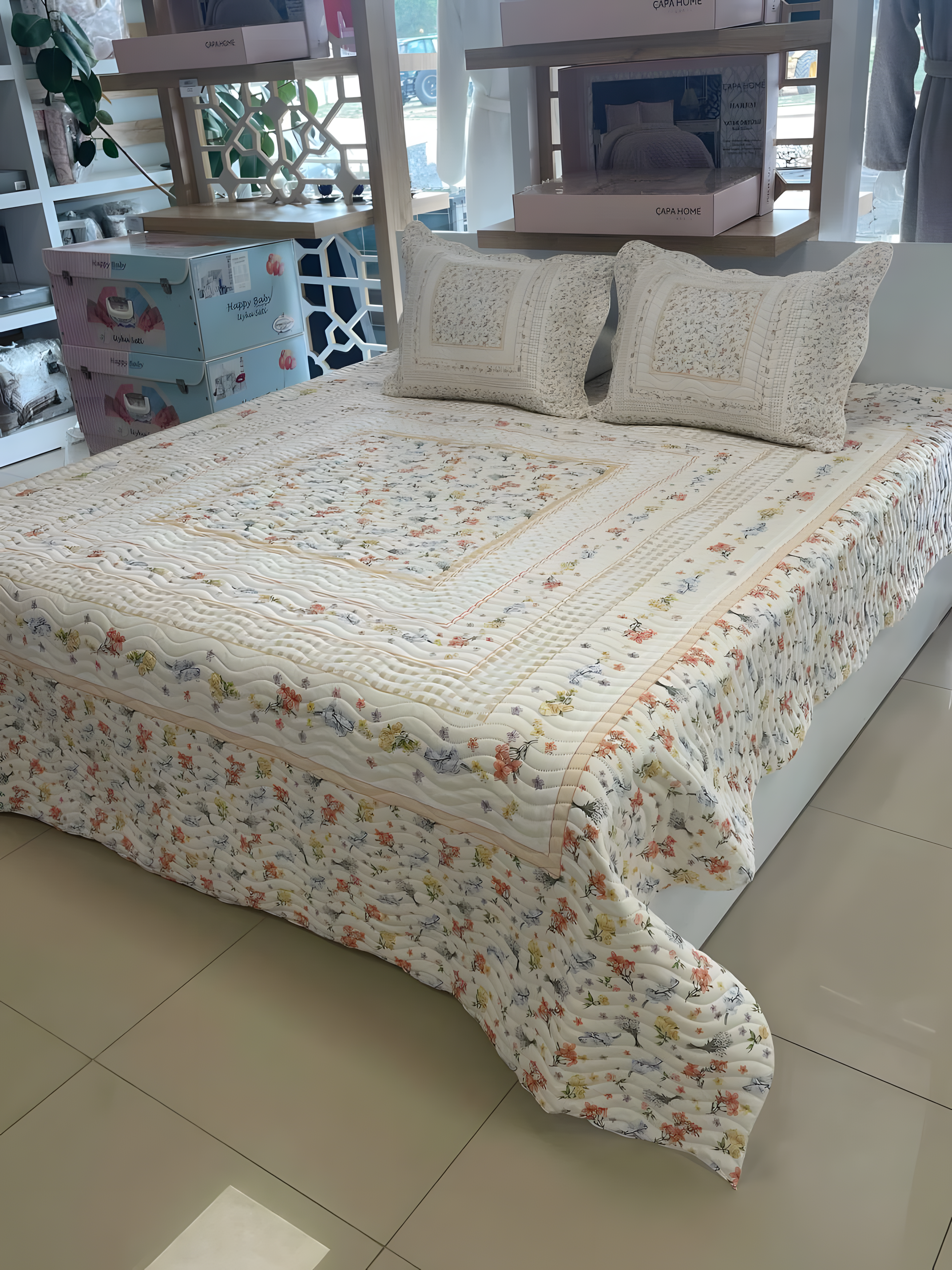 Çift Kişilik Battal Boy Yatak Örtüsü Takımı - SİLVİA