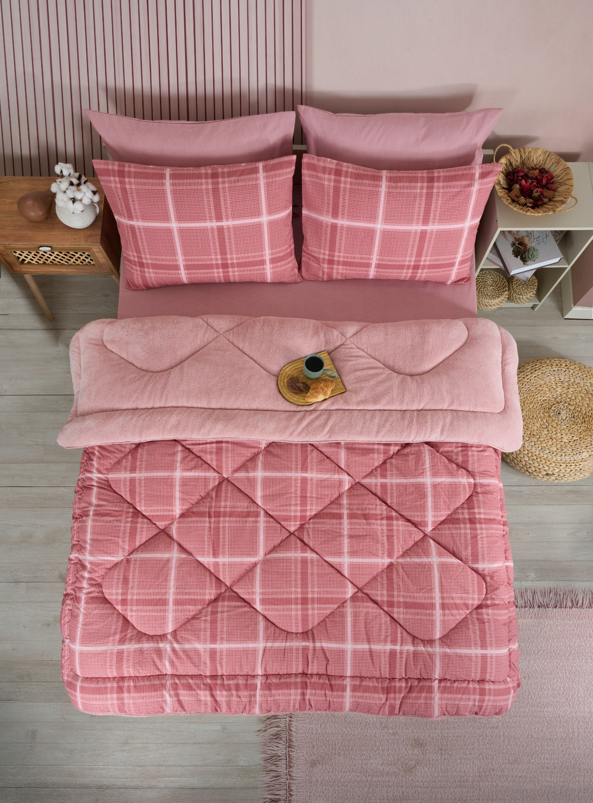 Çift Kişilik Welsoft Yorgan Seti - SAFİR PUDRA