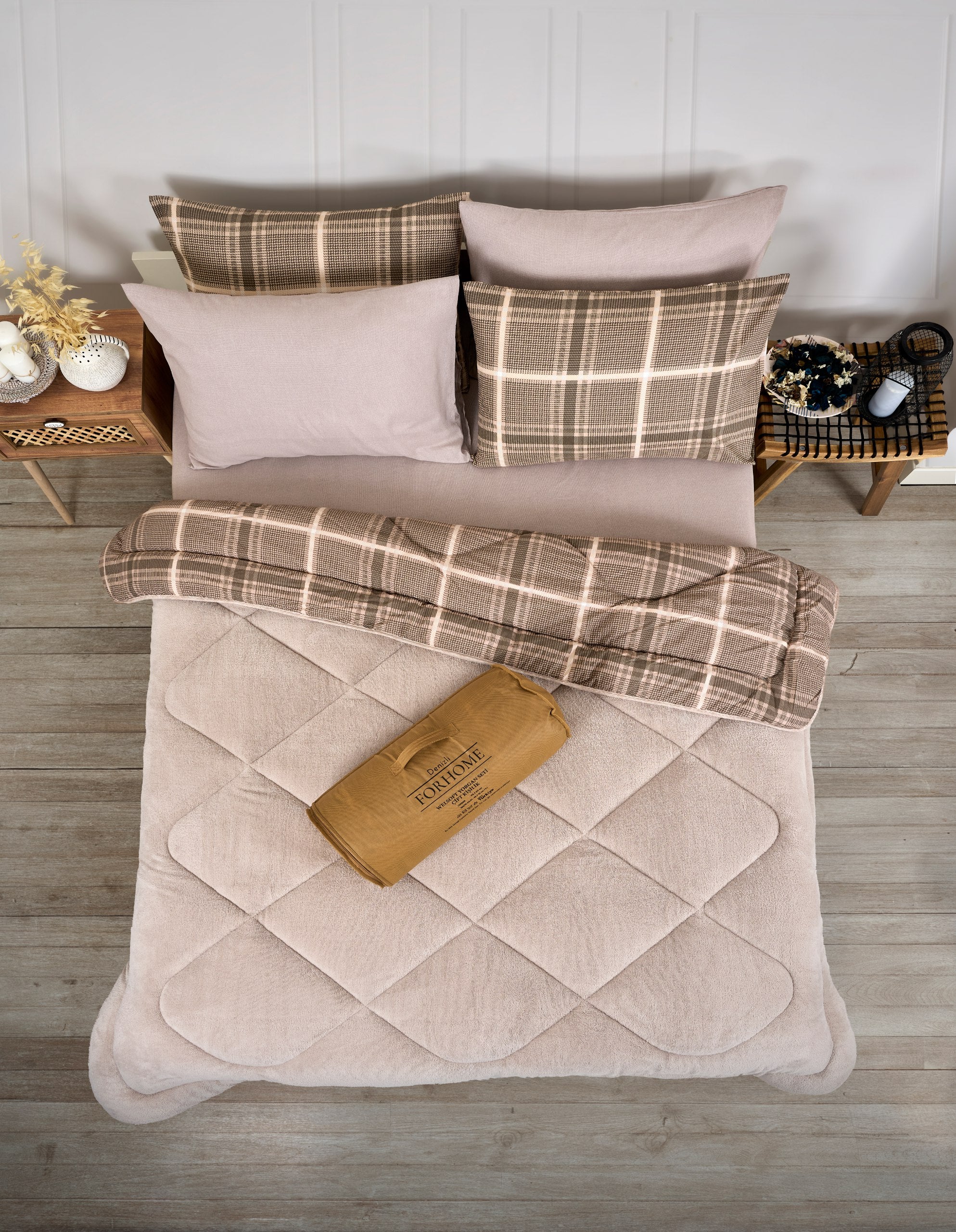 Çift Kişilik Welsoft Yorgan Seti - SAFİR BEJ