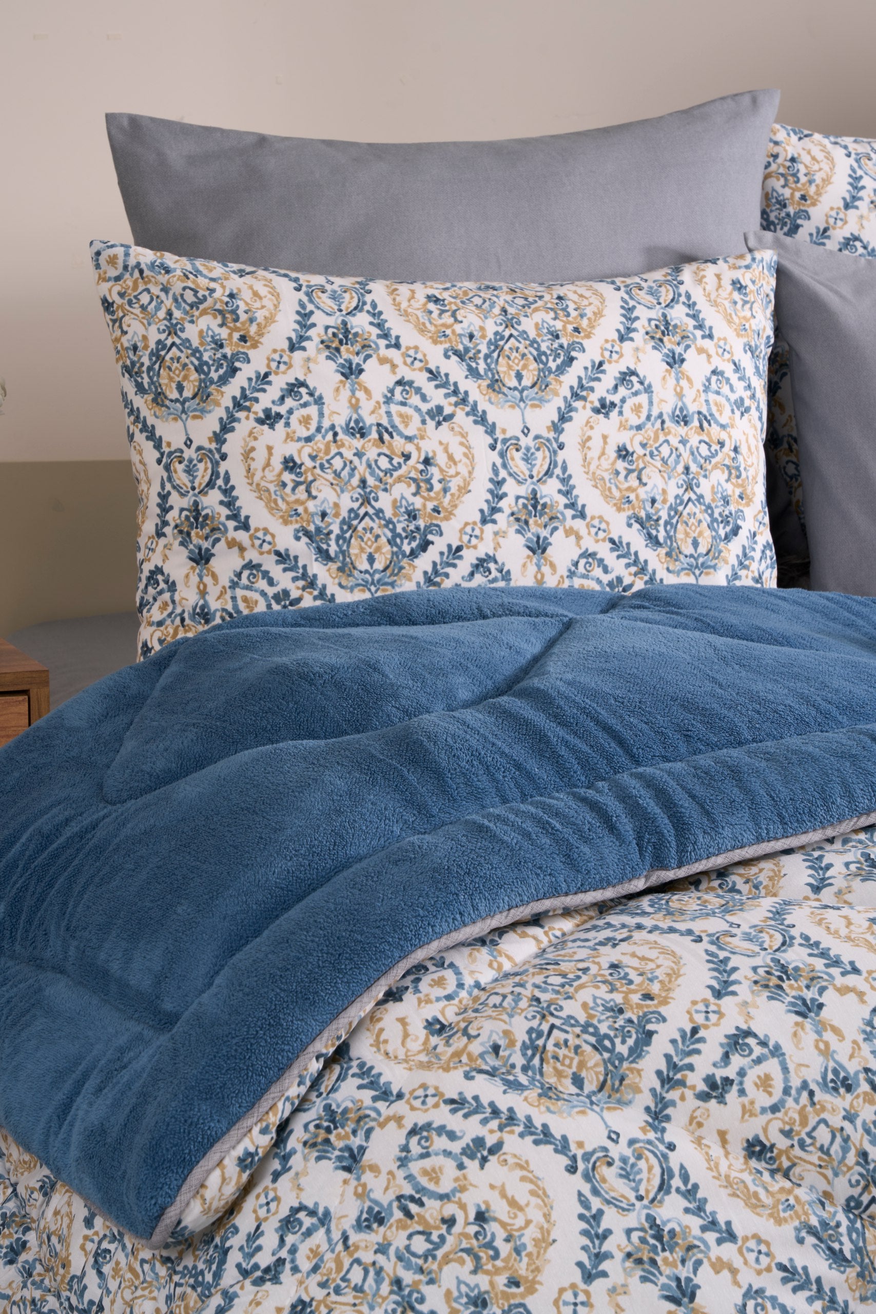 Çift Kişilik Welsoft Yorgan Seti - AKSU İNDİGO