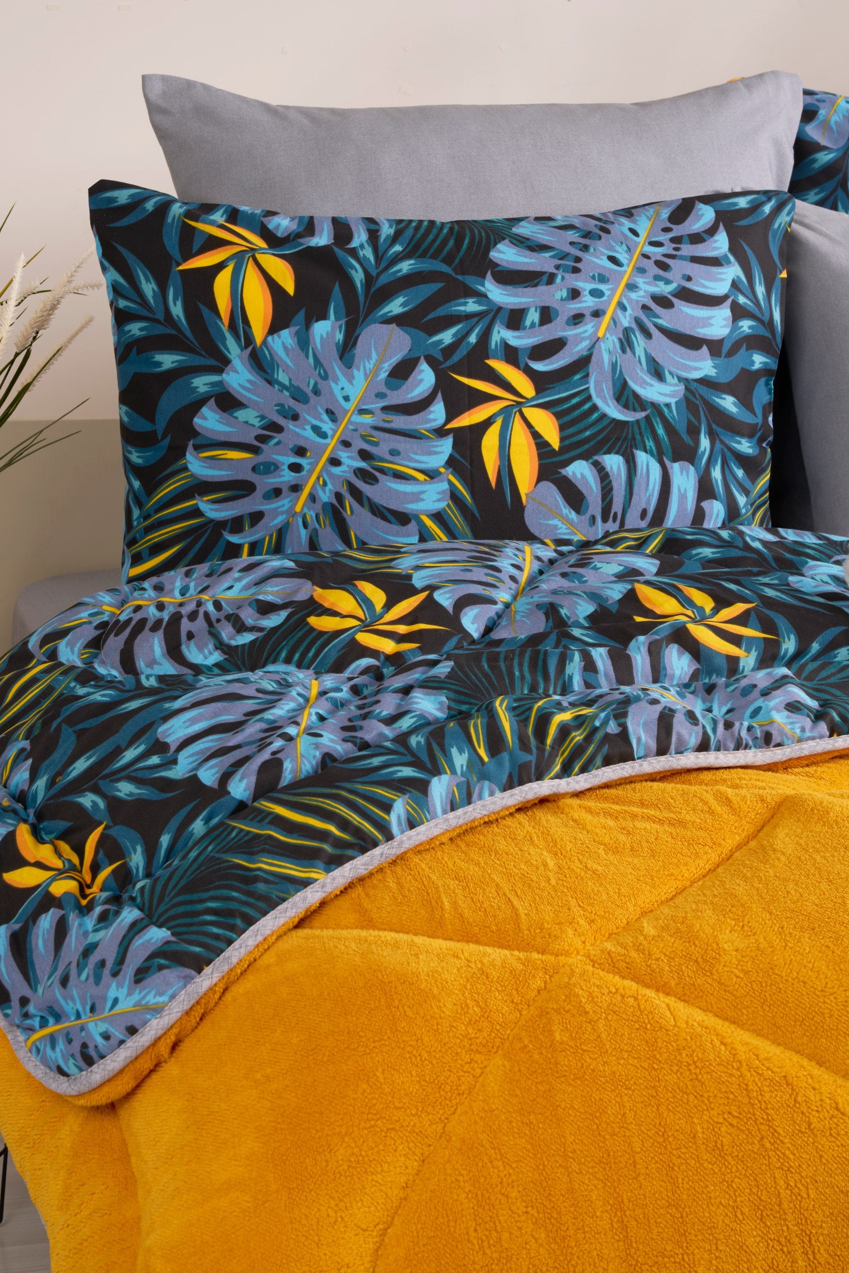 Çift Kişilik Welsoft Yorgan Seti - MONESTERA HARDAL