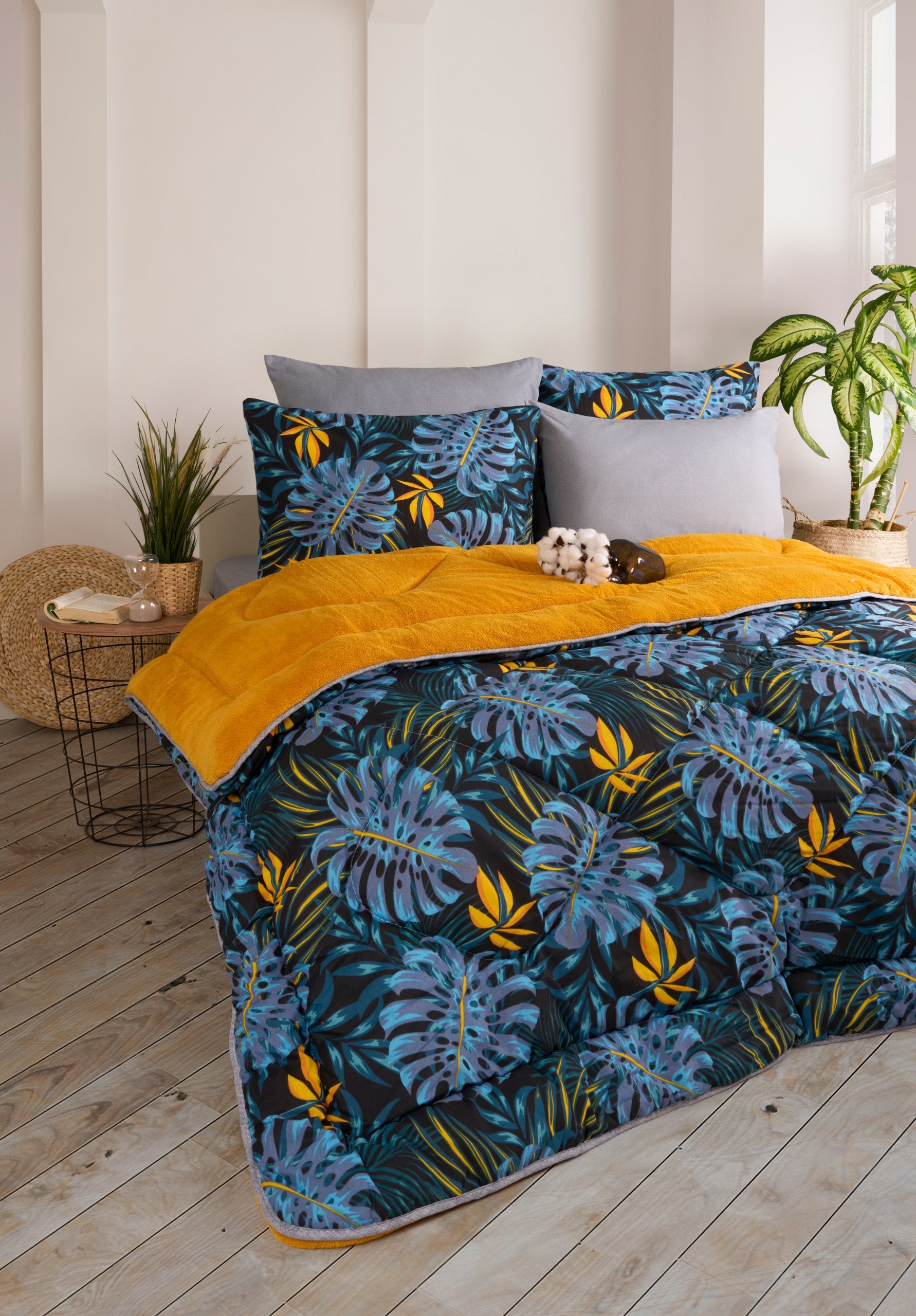 Çift Kişilik Welsoft Yorgan Seti - MONESTERA HARDAL