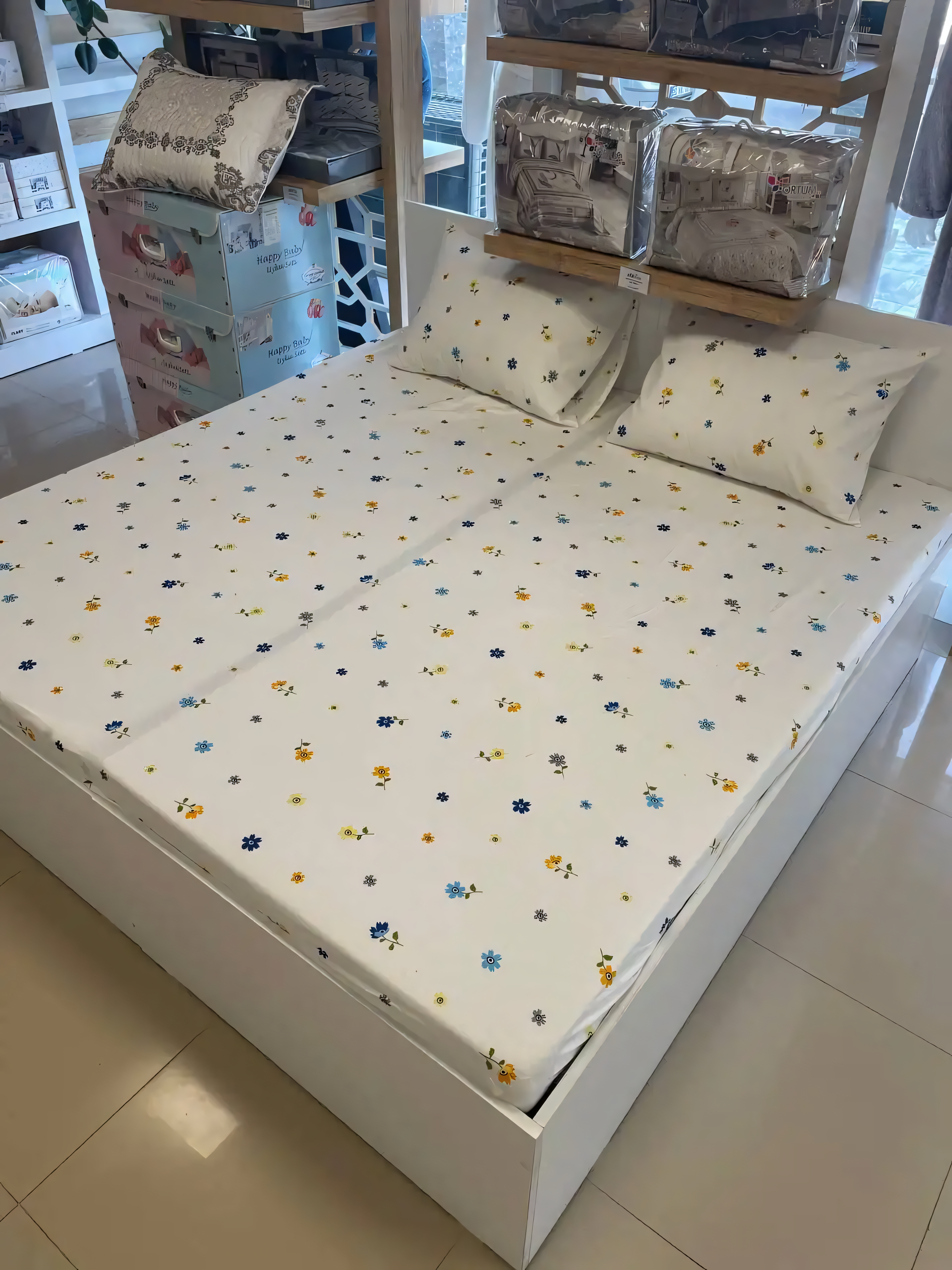 BATTAL BOY LASTİKLİ ÇARŞAF SETİ - KELEBEK