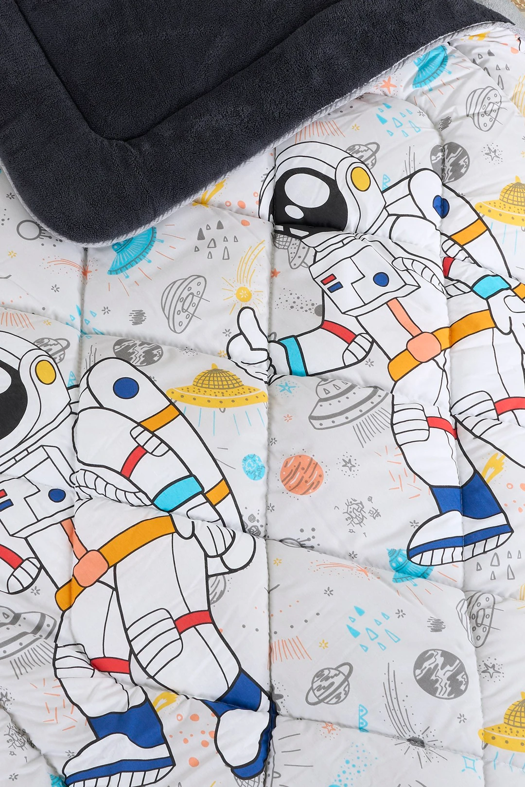 Tek Kişilik Welsoft Yorgan Seti - ASTRONOT ANTRASİT