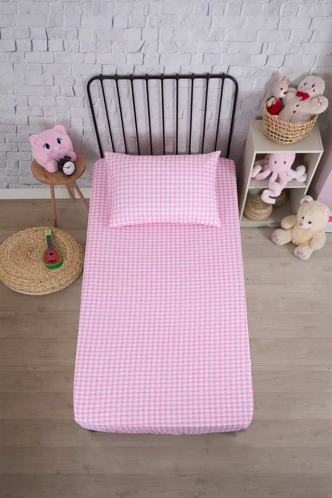 TEK KİŞİLİK LASTİKLİ ÇARŞAF SETİ - ÇİZGİ