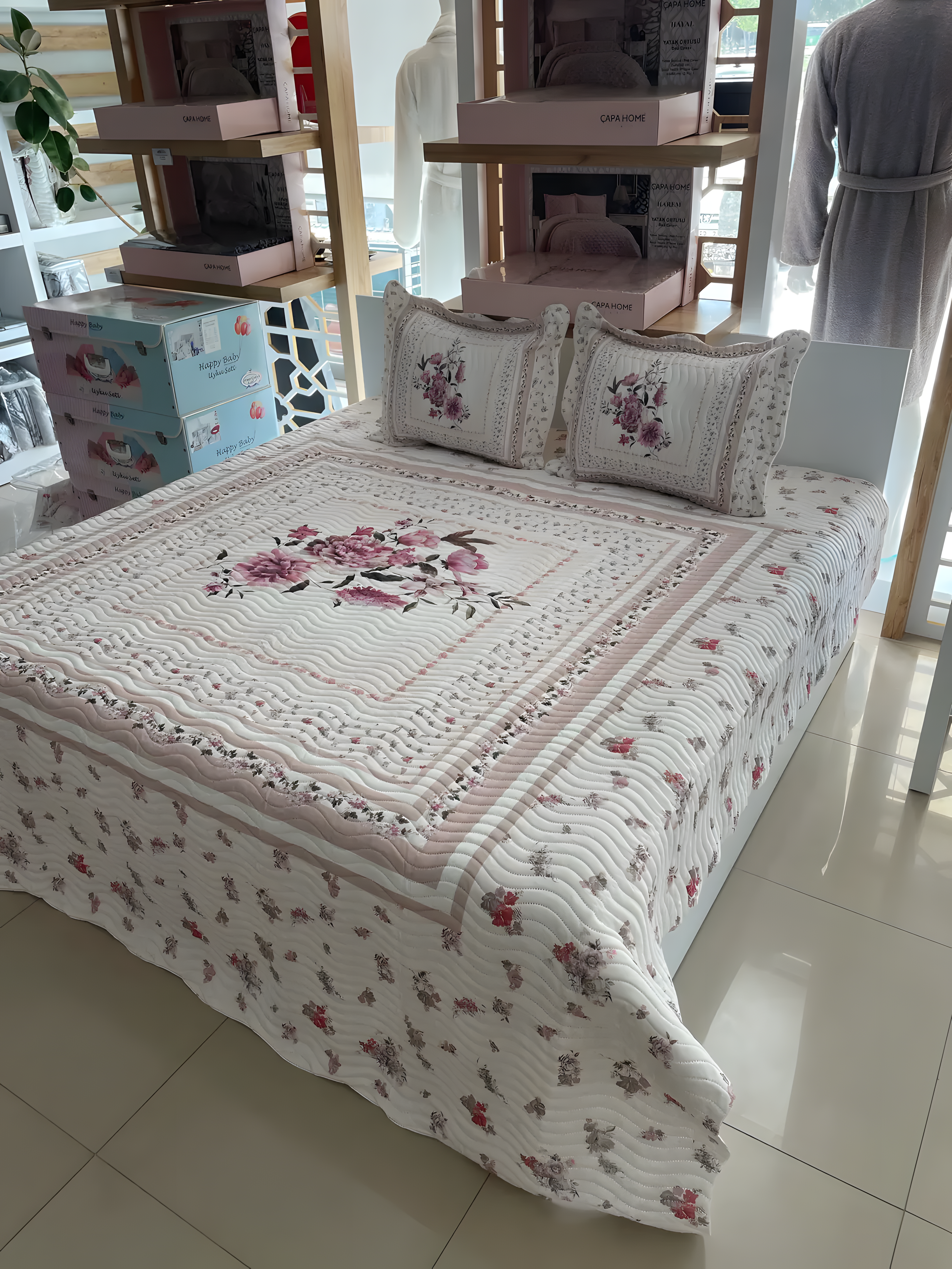 Çift Kişilik Battal Boy Yatak Örtüsü Takımı - THALIA