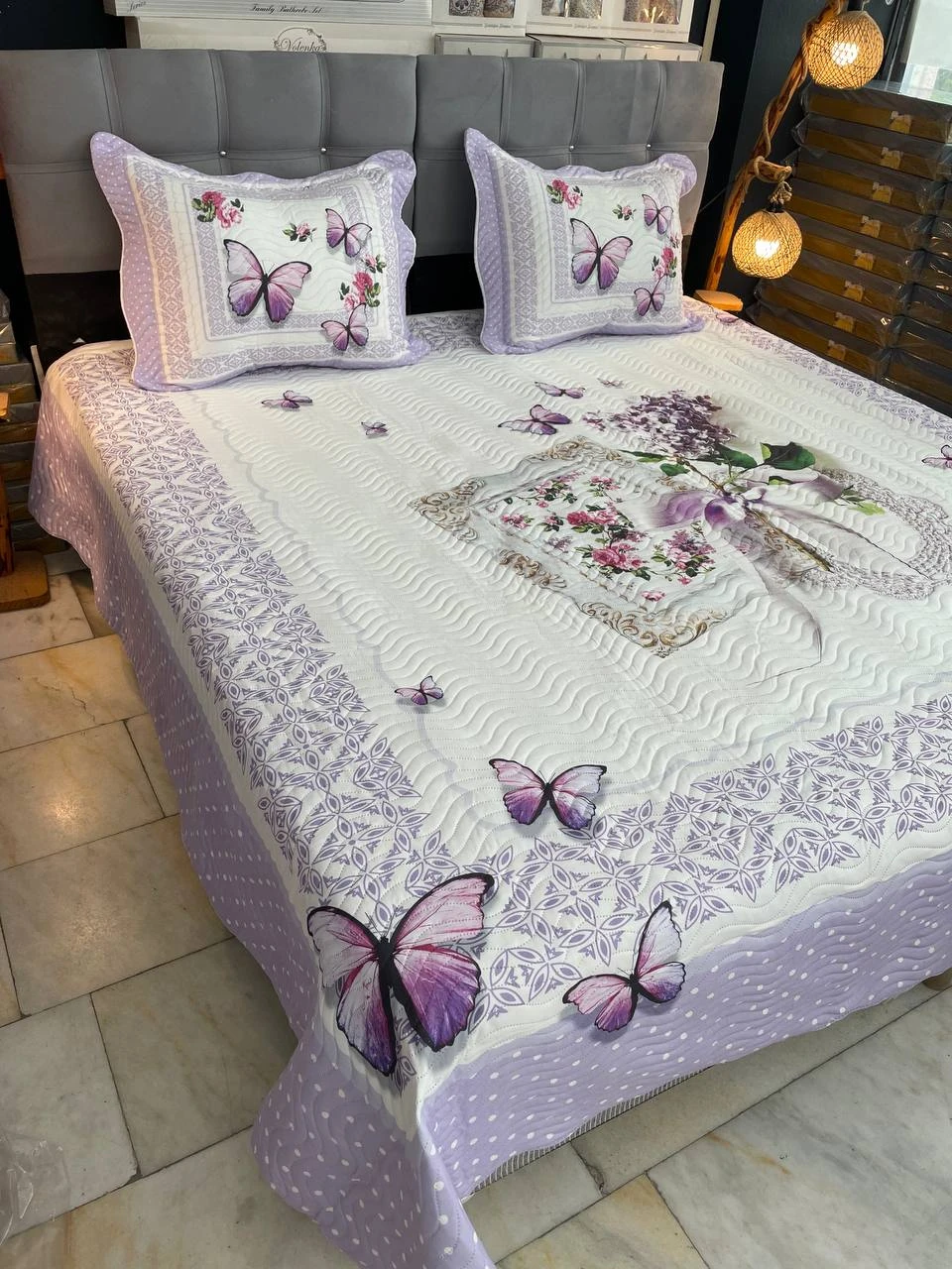 Çift Kişilik Battal Boy Yatak Örtüsü Takımı - İNCİ