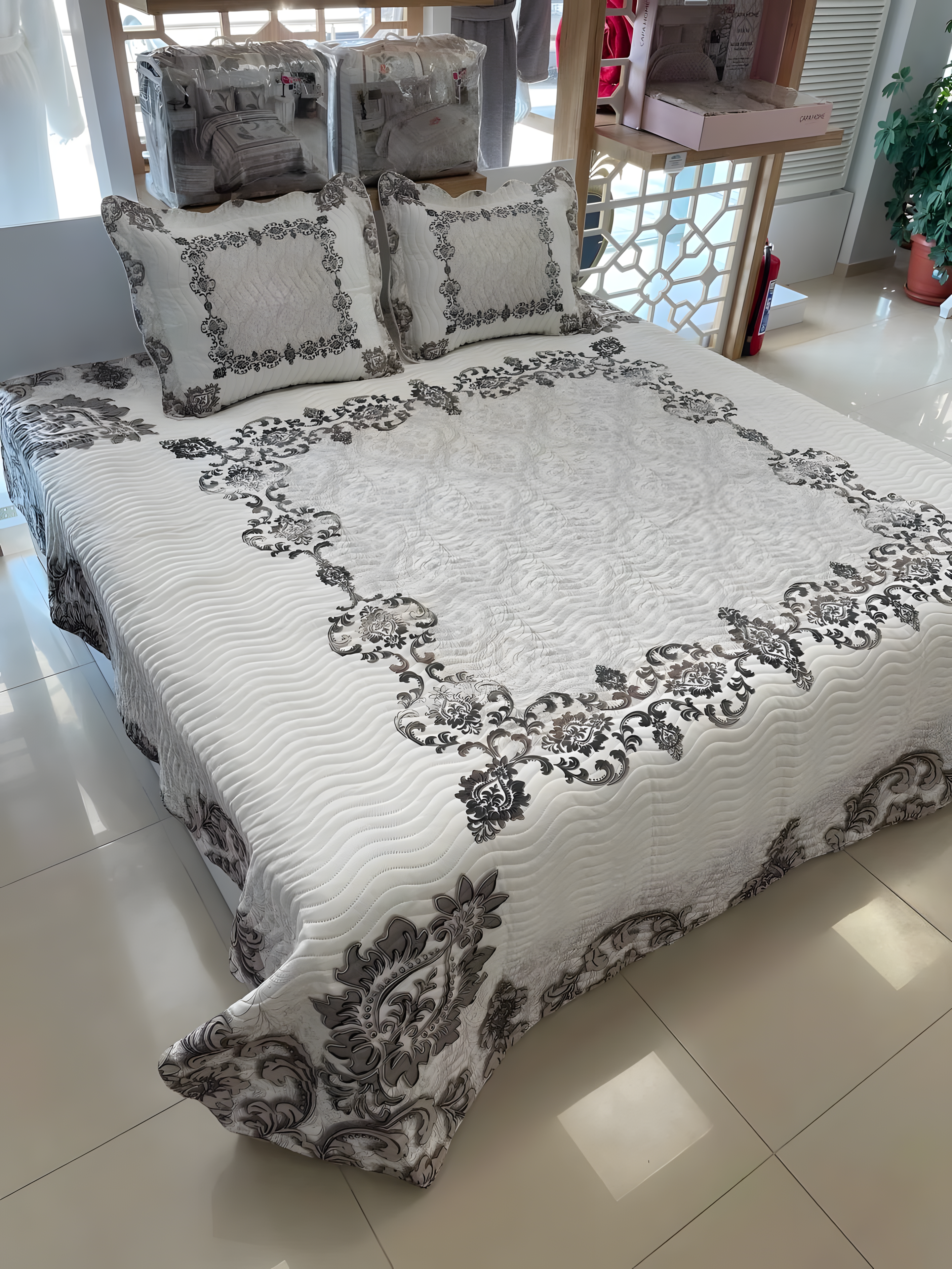 Çift Kişilik Battal Boy Yatak Örtüsü Takımı - KARYA