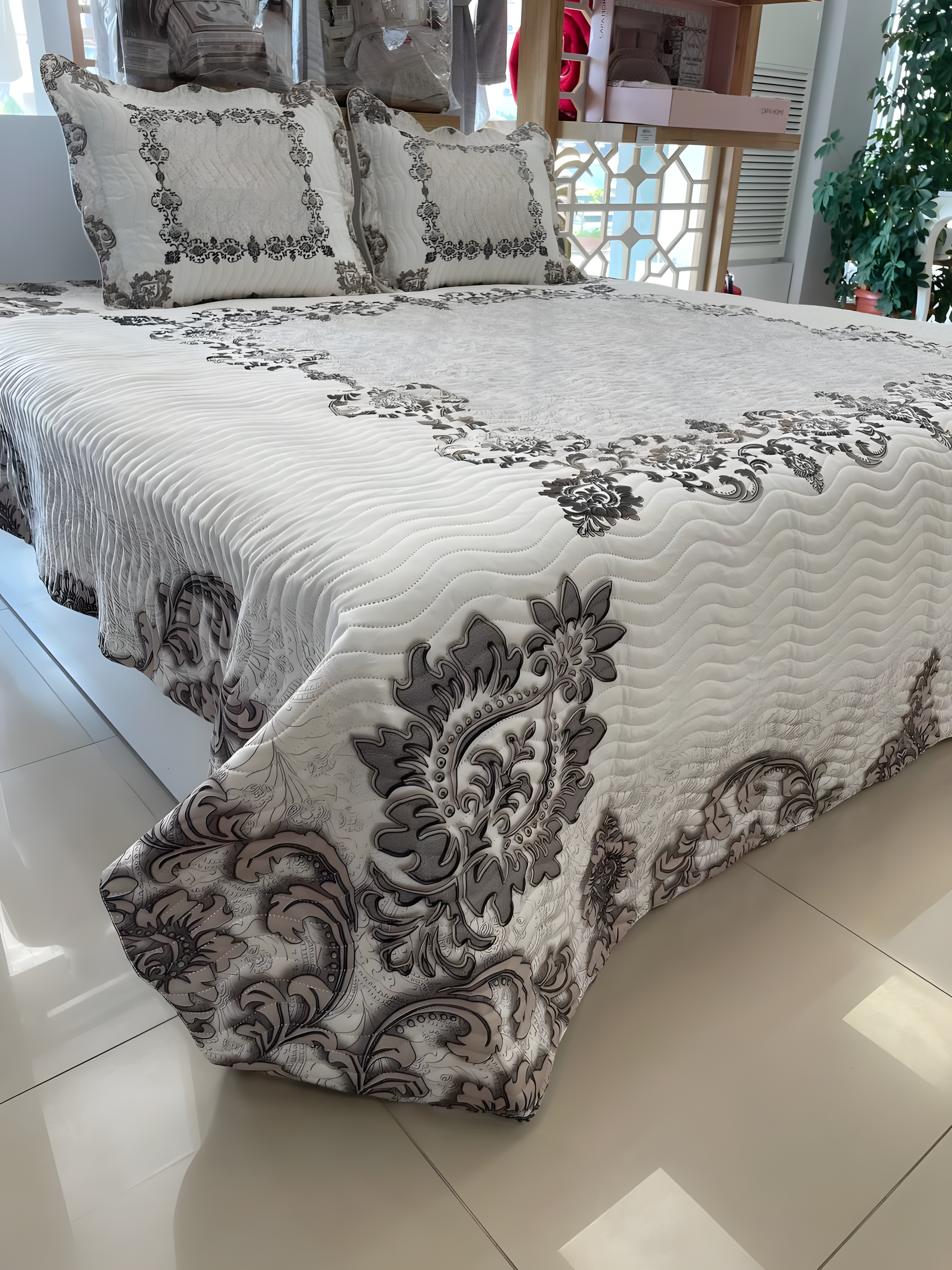 Çift Kişilik Battal Boy Yatak Örtüsü Takımı - KARYA